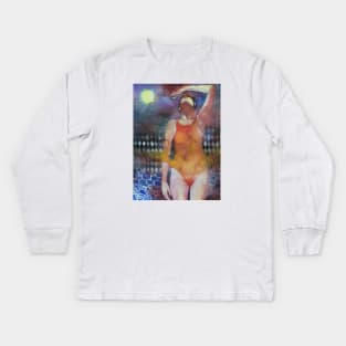 Swimmer Kids Long Sleeve T-Shirt